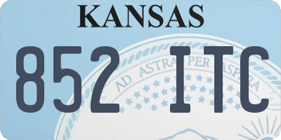 KS license plate 852ITC