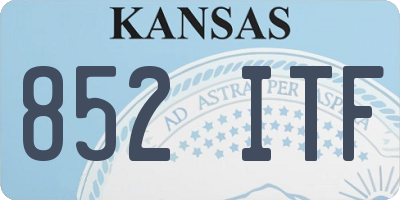 KS license plate 852ITF