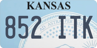 KS license plate 852ITK
