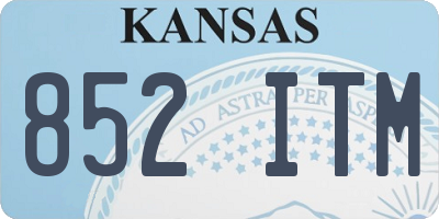 KS license plate 852ITM