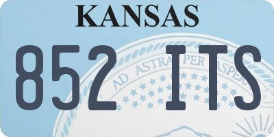 KS license plate 852ITS