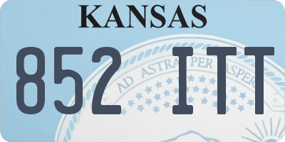 KS license plate 852ITT