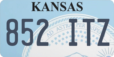 KS license plate 852ITZ