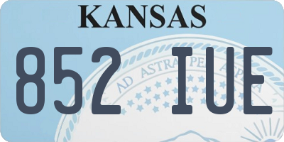KS license plate 852IUE