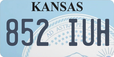 KS license plate 852IUH
