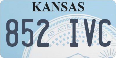 KS license plate 852IVC