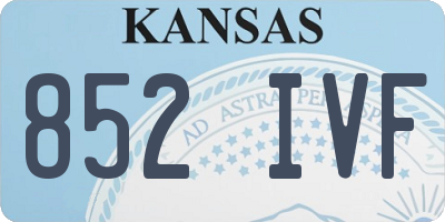 KS license plate 852IVF