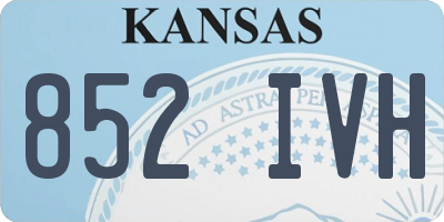 KS license plate 852IVH
