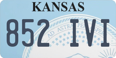 KS license plate 852IVI