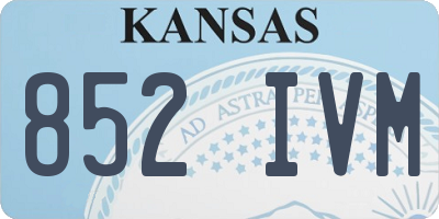 KS license plate 852IVM