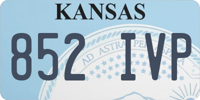 KS license plate 852IVP