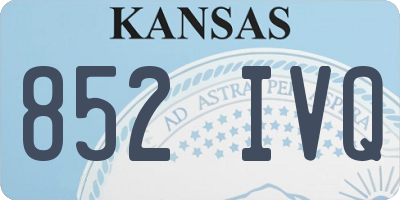 KS license plate 852IVQ