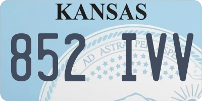 KS license plate 852IVV