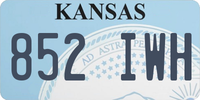KS license plate 852IWH