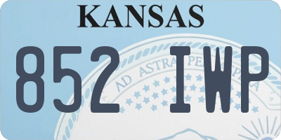 KS license plate 852IWP
