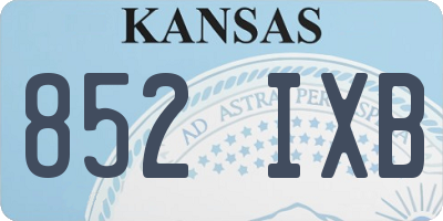 KS license plate 852IXB