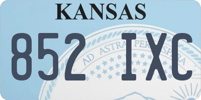 KS license plate 852IXC