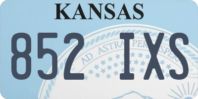 KS license plate 852IXS
