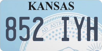 KS license plate 852IYH