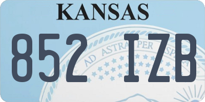 KS license plate 852IZB
