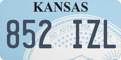 KS license plate 852IZL