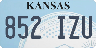 KS license plate 852IZU