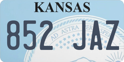 KS license plate 852JAZ