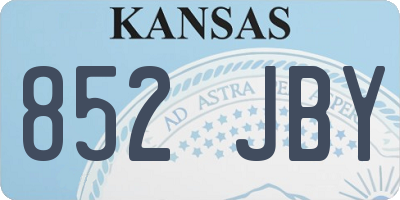 KS license plate 852JBY