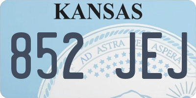 KS license plate 852JEJ