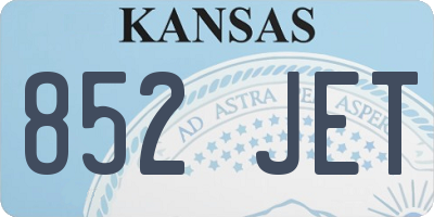 KS license plate 852JET