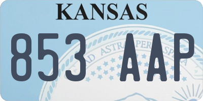 KS license plate 853AAP