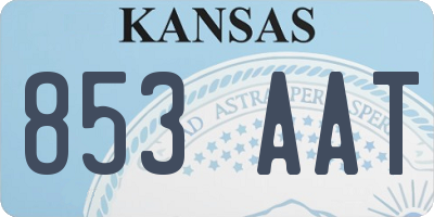 KS license plate 853AAT
