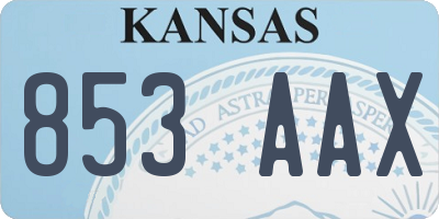 KS license plate 853AAX