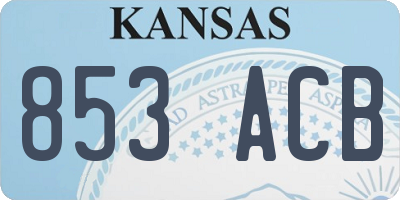 KS license plate 853ACB