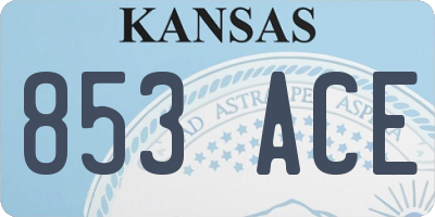 KS license plate 853ACE