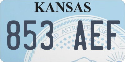 KS license plate 853AEF