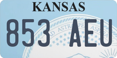 KS license plate 853AEU