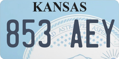 KS license plate 853AEY