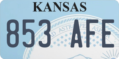 KS license plate 853AFE