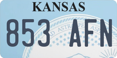 KS license plate 853AFN