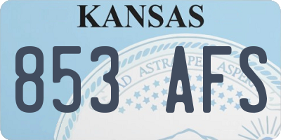 KS license plate 853AFS