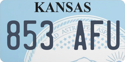 KS license plate 853AFU