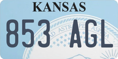 KS license plate 853AGL
