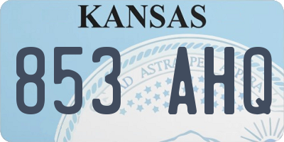 KS license plate 853AHQ