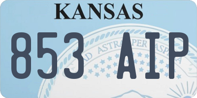KS license plate 853AIP