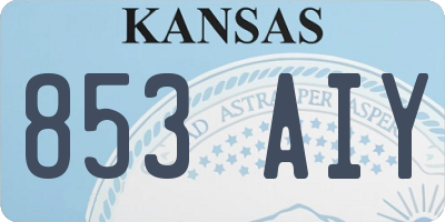 KS license plate 853AIY