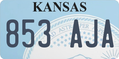 KS license plate 853AJA