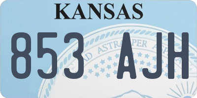 KS license plate 853AJH