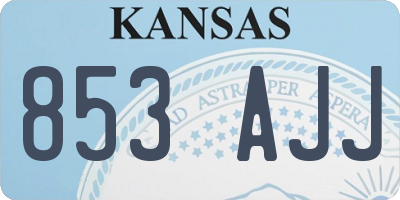 KS license plate 853AJJ