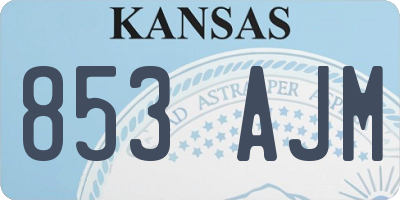 KS license plate 853AJM